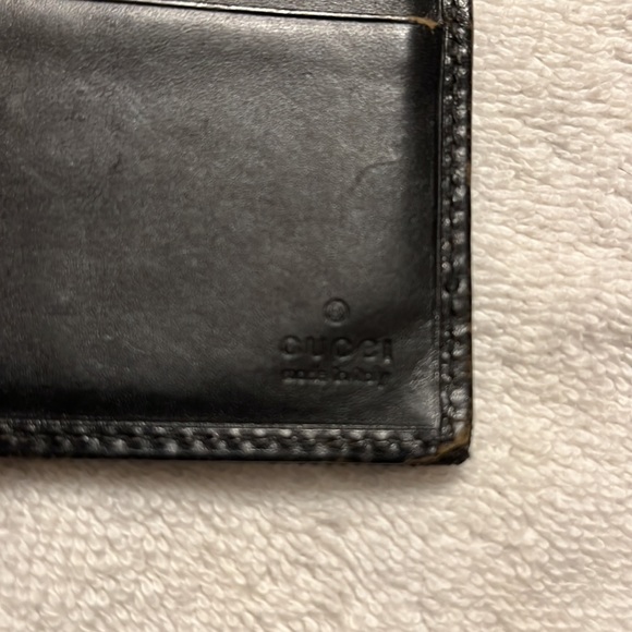 Gucci Soft Leather Interior, Fabric Exterior, Black, wallet/ organizer large - Picture 8 of 9